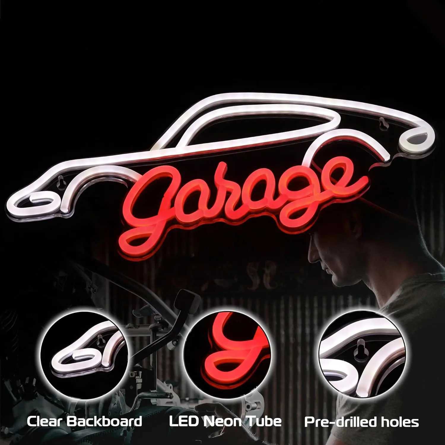 1 neon sign for garage LED garage sign for garage decoration car repair mens cave and the best gift for car enthusiastsXJ250626