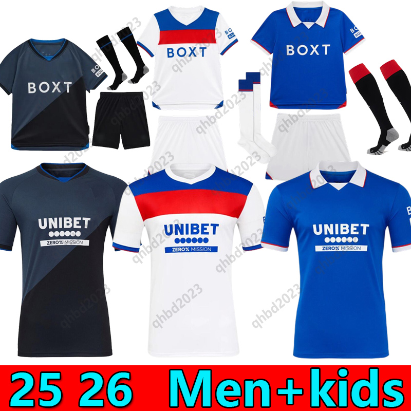 S-4XL 25 26 RaNgErsS Tavernier GlaSGoW Soccer Jerseys Kelly Dowell Kids Kit 2025 2026 Football Shirt DAVIS MORELOS Home Away Set Rice LAWRENCE Diomande R.MATONDO top