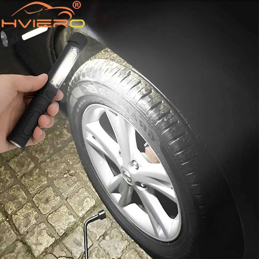 1X Multi-Function COB LED Portable Mini Pen Work Light Inspection Torches Magnetic Base Waterproof Used For Camping Cycling Bar W250701