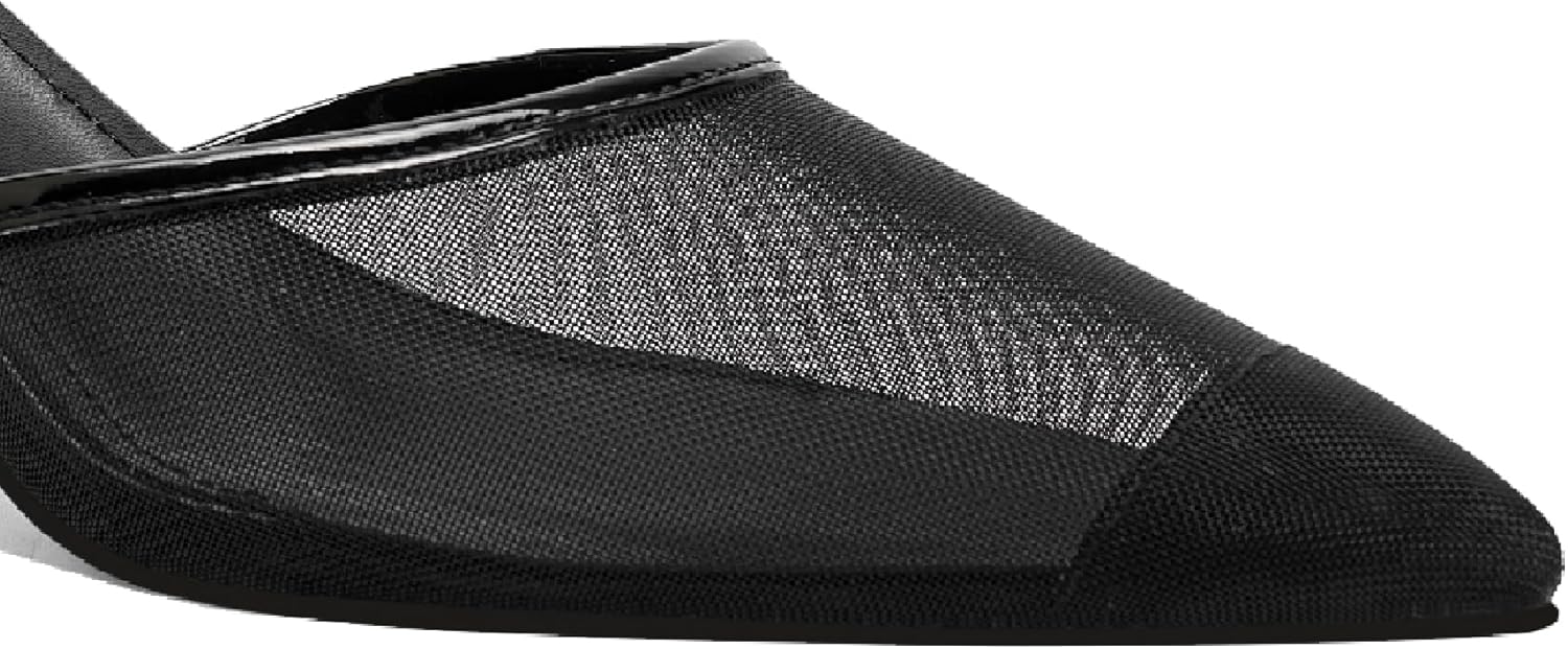 Lanjia Mesh Backless Mules Pumps Comfy Slippers Evening Dress Sandals Pointed Toe Women Shoes Detail In Heels Af A C