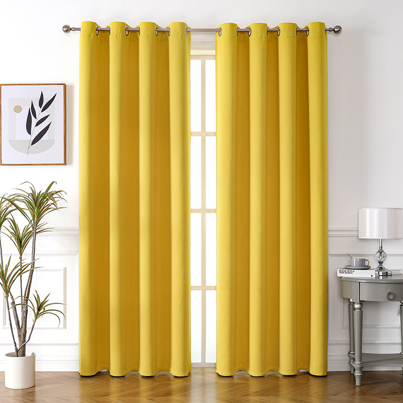 A923 cross-border foreign trade high-precision full blackout matte cloth finished curtains wholesale curtain