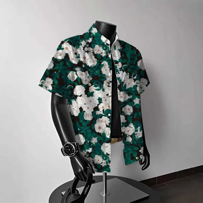 Hawaiian Shirt Men Vintage Floral Beach Shirts for Summer Casual Vacation Hawaiian Style Aloha Shirt Sleeve Short Linen Shirts W250627
