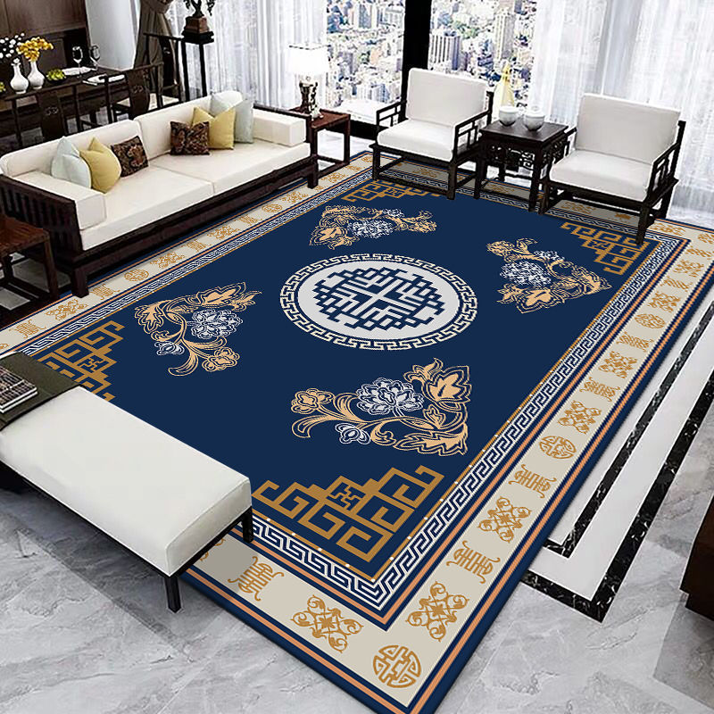 VIKAMA Chinese Living Room Sofa Coffee Table Crystal Pile Rug Bedroom Bedside Large Durable Dirty Resistant Rugs Home Decoration