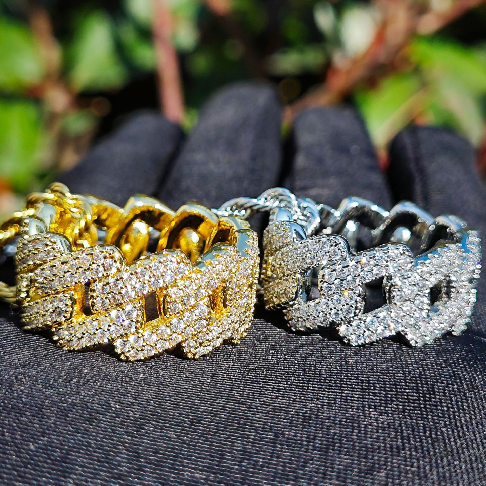 New Release Hip Hop Iced Out Cuban Ring Men's Edgy Plated Real Gold VVS Moissanite Bling Jewelry Passes the Diamond Tester