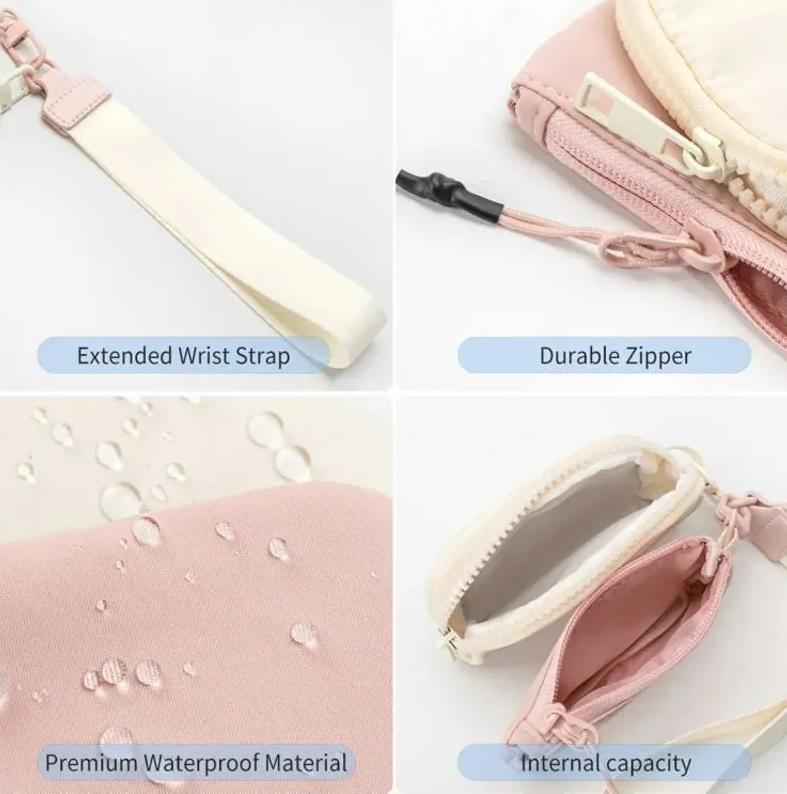 Yoga clutch keychain gym mini Designer purse with detachable zipper luluness lekey chain wristlet guard wallet portable pocket luluness Coin Card bag 