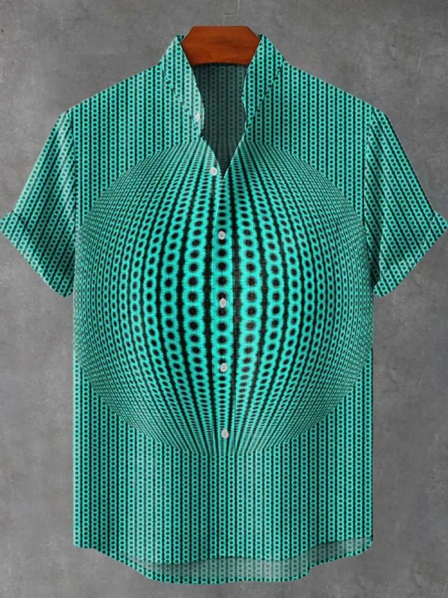 2025 Mens Casual Fashion New Linen Shirt Art Printed Shirt Fashion Street Casual Comfortable Mens Shirt Printed Shirts W250627