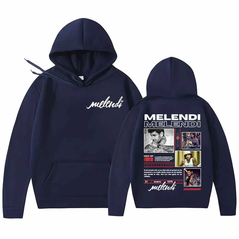Rapper Melendi Album 2025 Tour Merch Sweatshirt Men Women Fashion Hip Hop Gothic Retro Hoodies Casual Fleece Oversized Pullovers W250627
