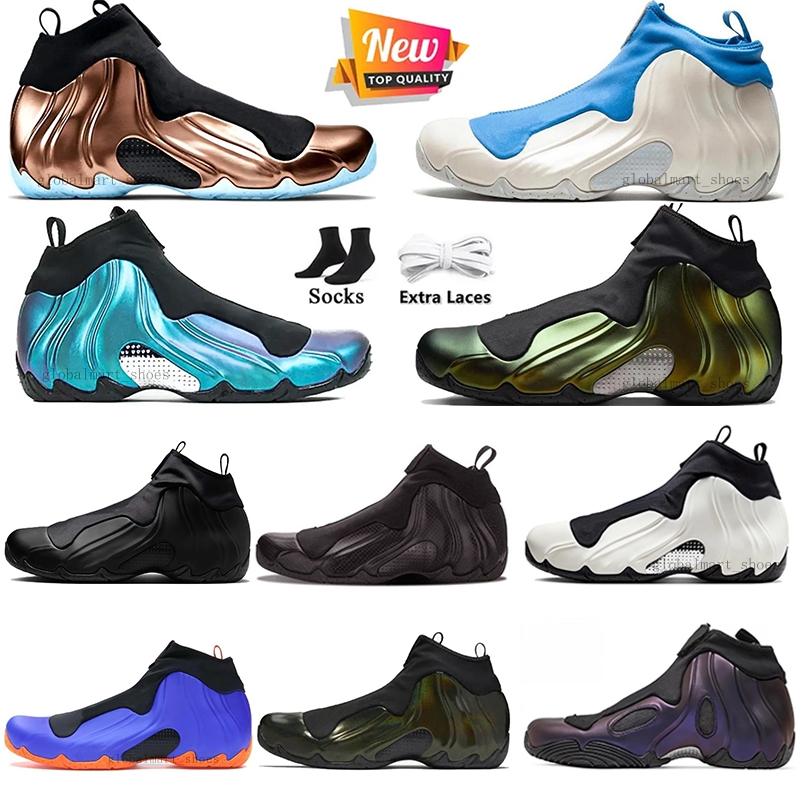 Foam Posite Running Shoes Carbon Fiber For Women And Men White Uni Blue And Sail Black Runner Sneakers Sizes 40-47
