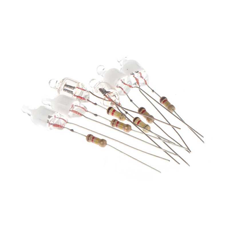10Pcs Neon Indicator Light Green Red Blue Signs 6mm Neon Lamp Glow 2 Copper Wire 6X13mm Neon Indicator Bulbs XJ250626