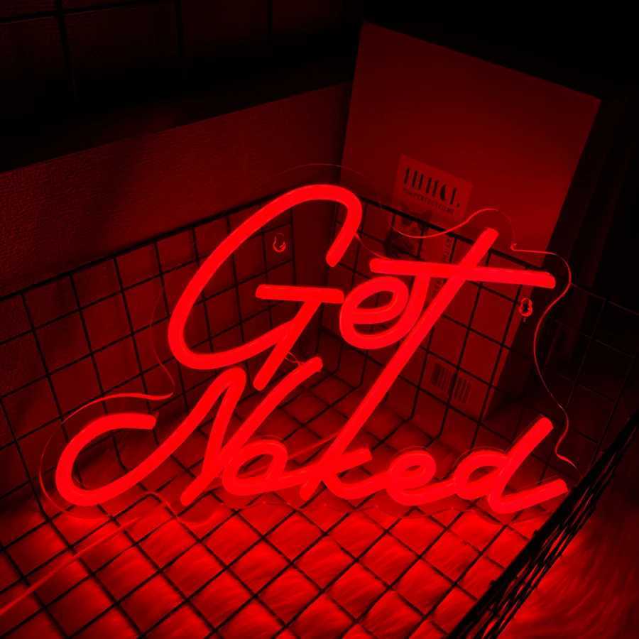 Get Naked Neon Sign For Wall Decor LED Neon Light for Bedroom Bar Party Pub Bathroom Decoration Girls Gift USB Powered. XJ250626