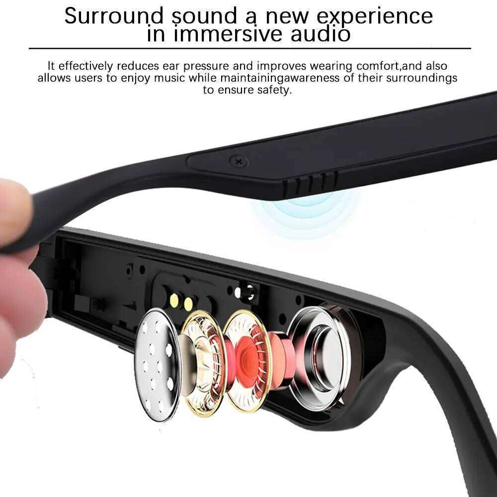 2025 NEW Men Answer/Reject Calls Bluetooth Music Playback Binaural Touch Control Smart Glasses