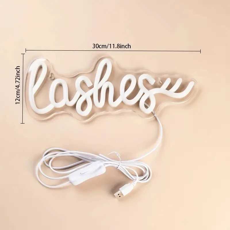 Lashes LED Neon Sign Light Up Signs for Wall Decor Lashes Salon Beauty Room Decor Indoor Outdoor Lights for Bedroom Shop Room XJ250626