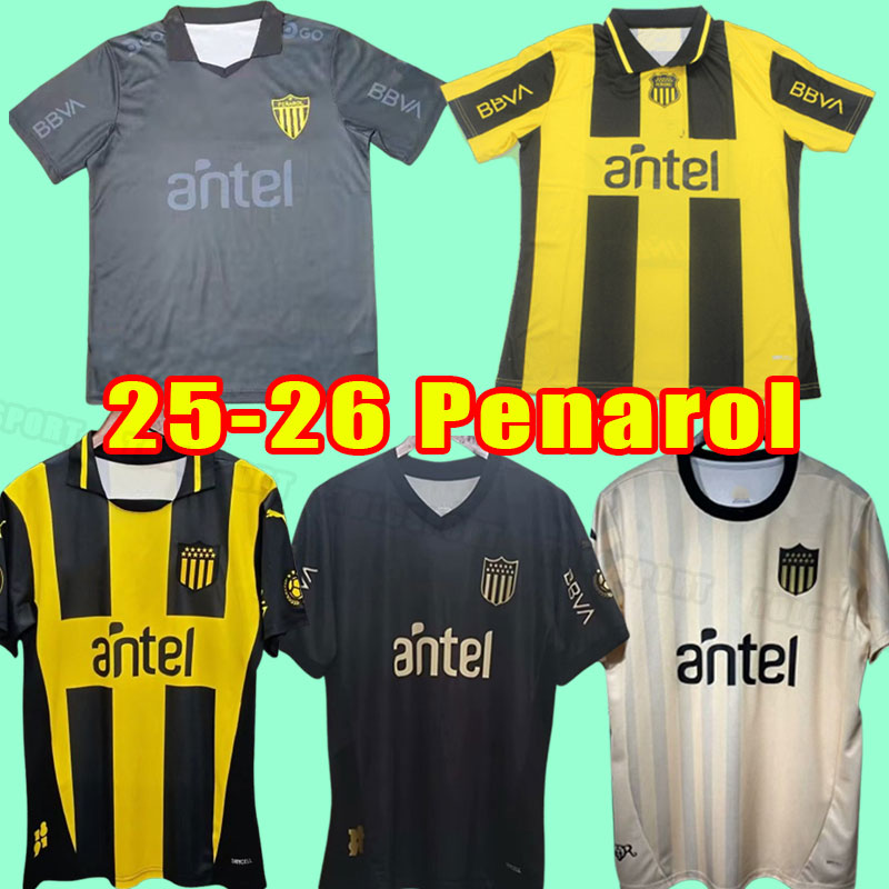 25 26 Uruguay Penarol Home Soccer Jerseys 2025 2026 Club Atletico Penarol C.RODRIGUEZ Gargano football shirts away third men kids child training 133th years