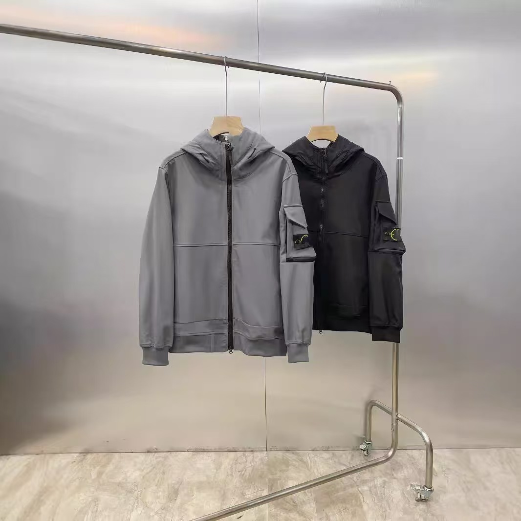 stoneislanda jacket Men's Jackets Outdoor Jackets luxury men women down winter hooded badge printing warm and windproof Designer Hoodie Arm Badge Long sleeved