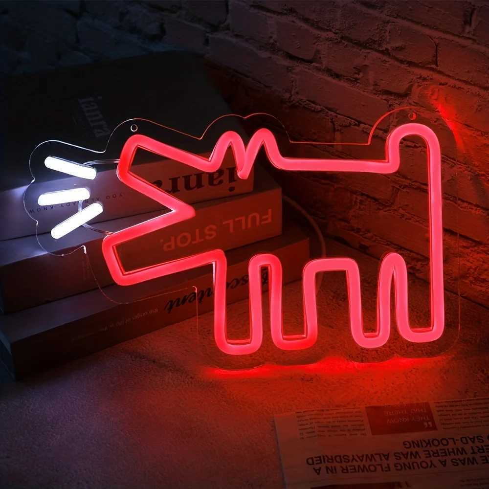 Barking Puppy Led Neon Sign Decoration Pet Shop With Light Pet Custom Gift Bedroom Wall DecorationChildrens Room Night LightXJ250626