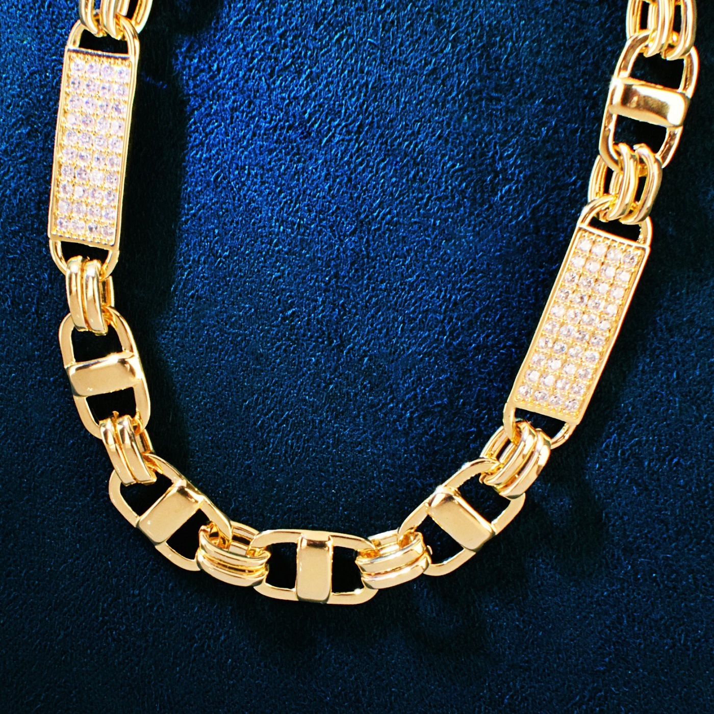 New Release Luxury Moissanite Iced Out Hip Hop 8mm Square Chain Bling High-Quality Multi-Size Statement Necklace Pass the diamond tester