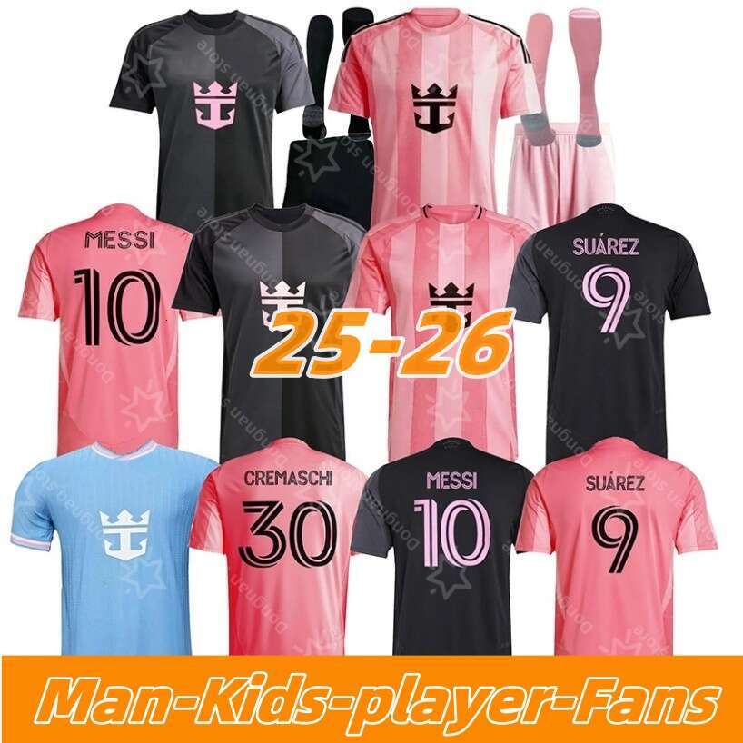 2025 2026 Inter Miamis Soccer Jersey CF MESSIS GARNACHO SUAREZ CAMPANA YEDLIN football Kids Adult suit Player Fans version shirt kits Maimi