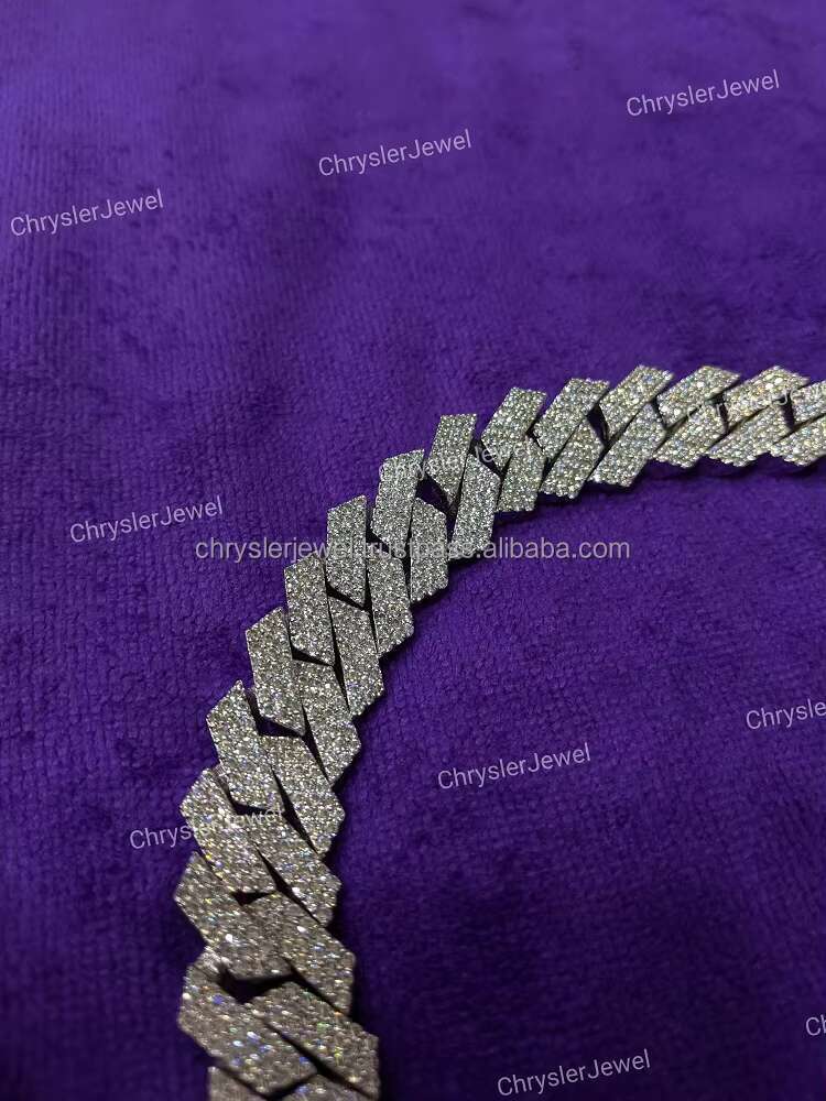 16 MM 20 Inches Top Quality Iced Out Cuban Link Chain VVS Moissanite Diamond Cuban Link Chain Hip Hop Miami Cuban Chain for Men