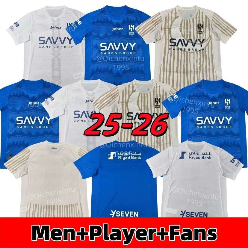 25 26 Riyadh Crescent Al Hilal RONALDO Soccer Jerseys NEYMAR JR KANTE Men kit Ittihad Al-Nassr 2025 2026 FC Saudi Club home away 3rd Football Shirts crescent