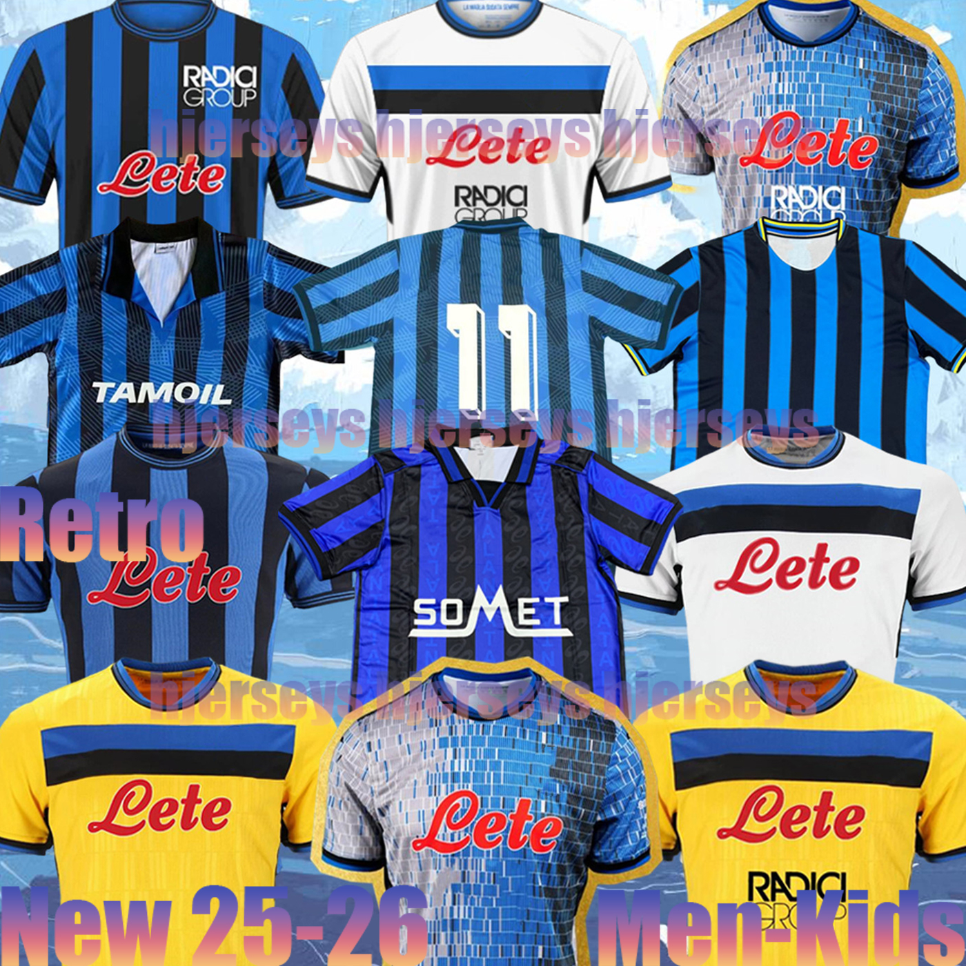 24 25 Atalanta B.C. RETEGUI Retro 91 96 97 Soccer Jerseys LOOKMAN DE KETELAERE ZAPPACOSTA 2025 2026 SCAMACCA PASALIC SAMARDZIC DE ROON HIEN Mens kids kit Football Shirts
