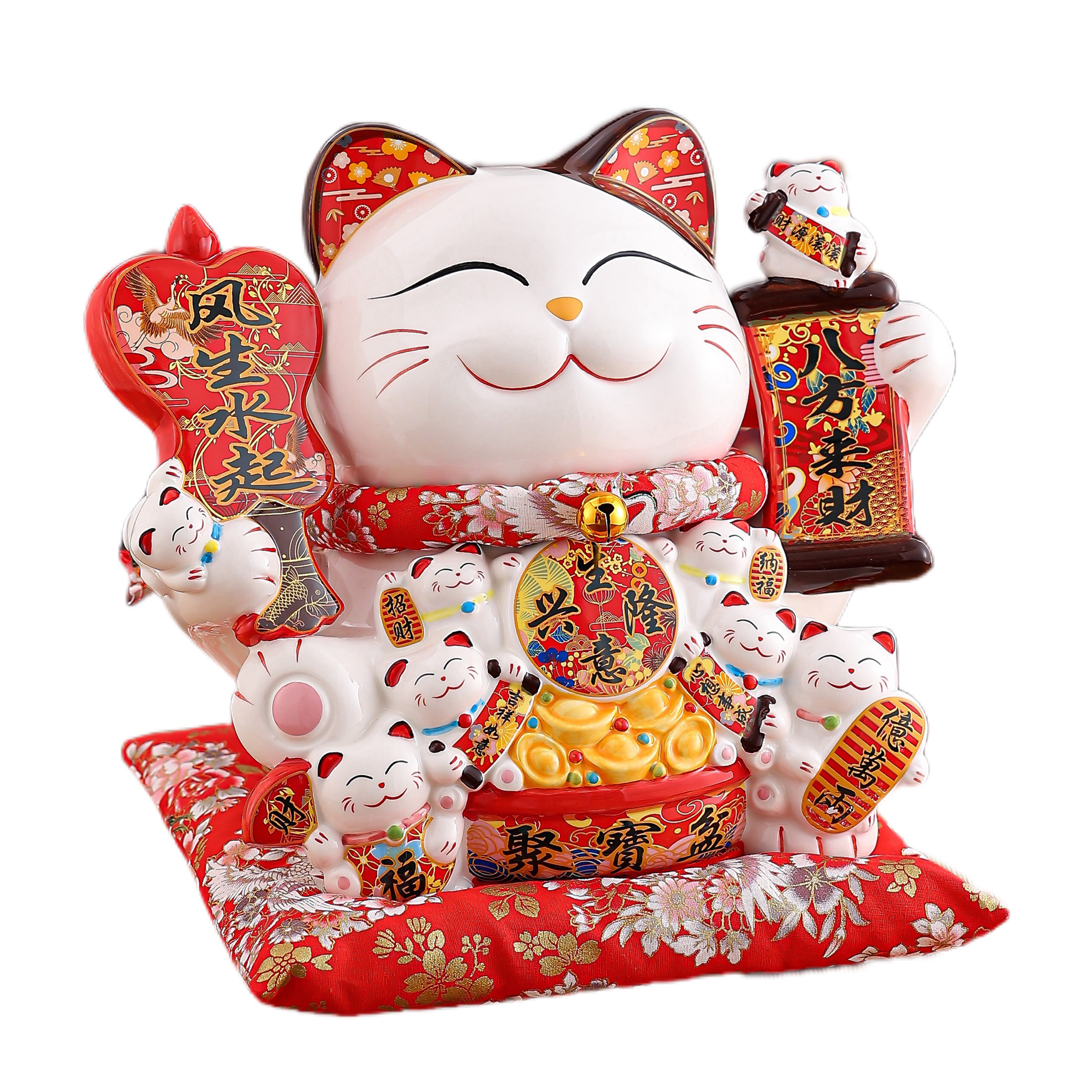 Handcrafted Zhaocai Porcelain Saving Jar Inspired by Ancient Culture Perfect Ornamentation & Practicality for Your Living Space