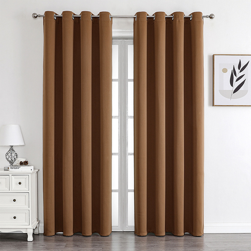 YL-21001 Cross-border special supply of foreign trade high-precision full light-proof matte cloth finished curtains wholesale curtain