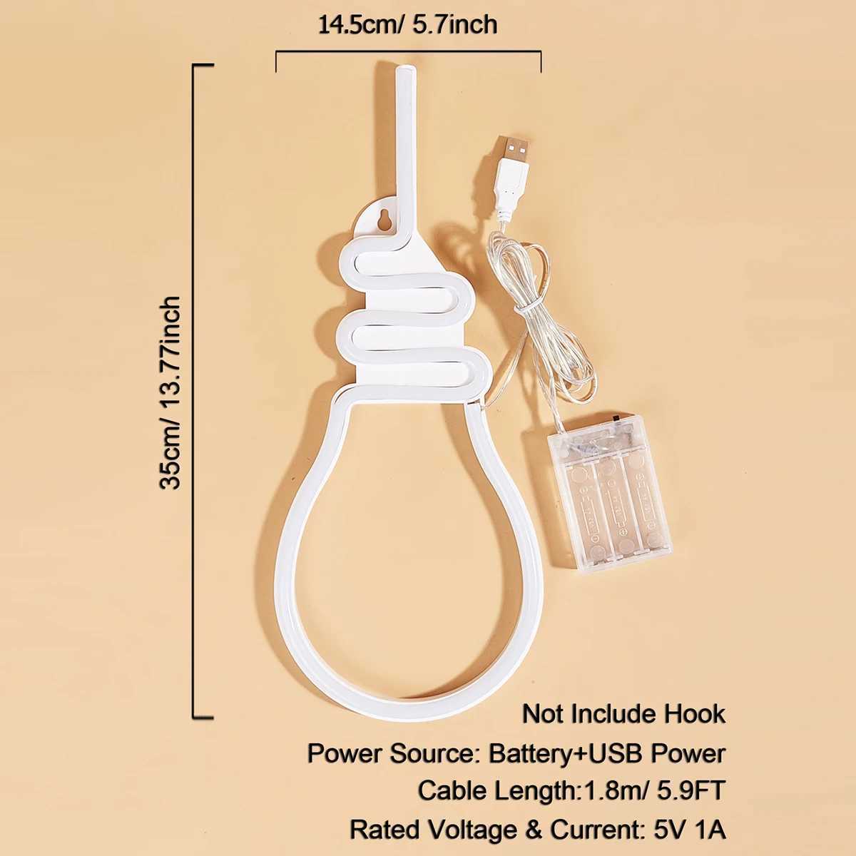 Chi-buy Lamp Bulb LED Neon sign USB Powered Or Battery Power Supply Neon Signs Night Light For Bedroom Living Room Decor Lamp XJ250626