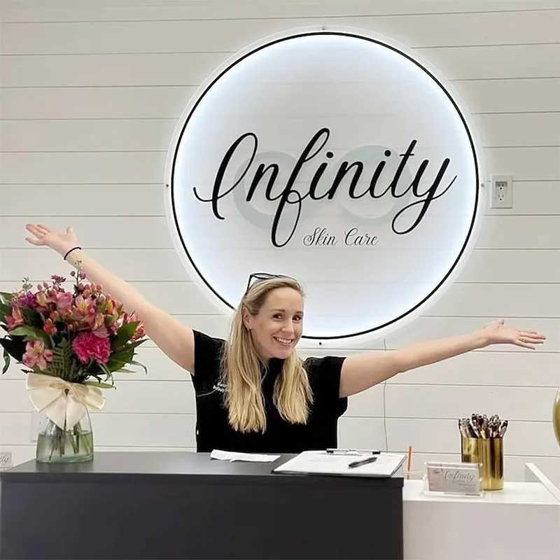 Custom 3D Acrylic Business Beauty Salon Nail Hair Studio Signs Personalized Company Name LED Neon Lights DropshippingXJ250626