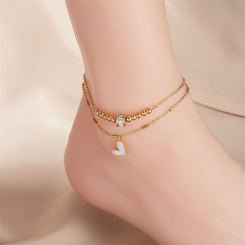 Waterproof 18K Gold Plated Anklets Ankle Bracelets for Women Cloud Bowknot Heart Pearl Butterfly Charm Women Beach Jewelry Gift for Her Women Mom Wife