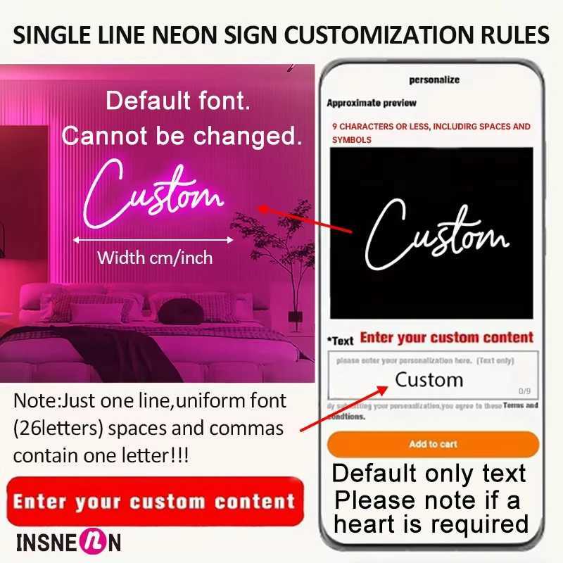 Custom Neon Sign LED Name Light for Kids Name Custom Signs Teenage Gift LED Neon Sign for Wall Decor Bedroom Decor Personalized XJ250626