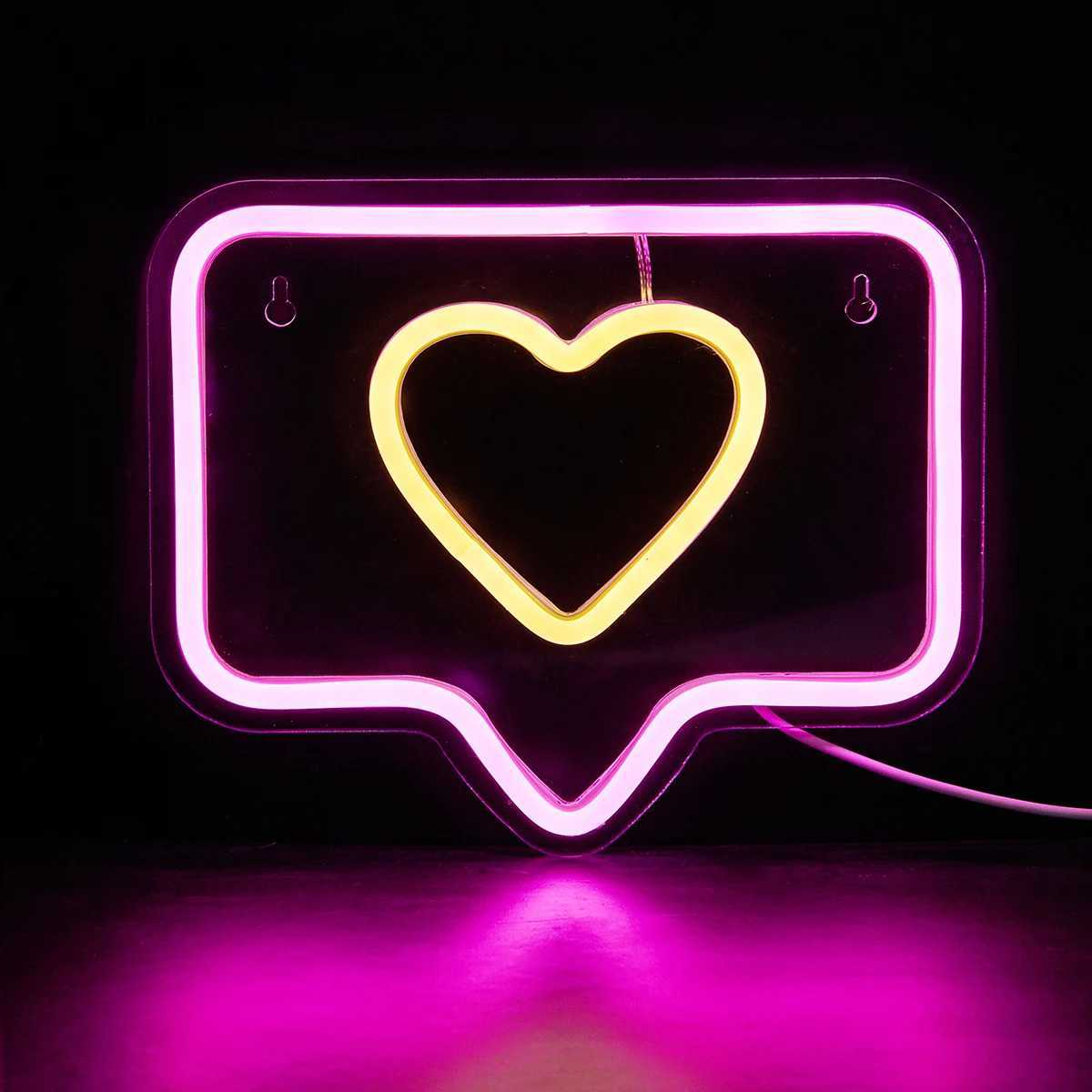 Chi-buy Backboard LED Neon Sign USB Powered Neon Signs Night Light 3D Wall Art Game Room Bedroom Living Room Decor Lamp Signs XJ250626