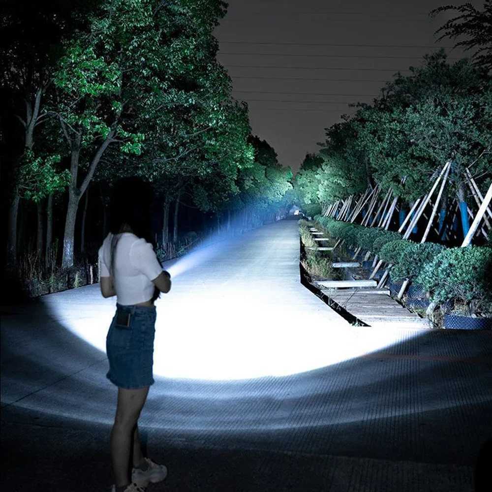 High Power LED Flashlight Portable Rechargeable LED Lamp Telescopic Zoom Torch Light Camping Hand Lantern W250701