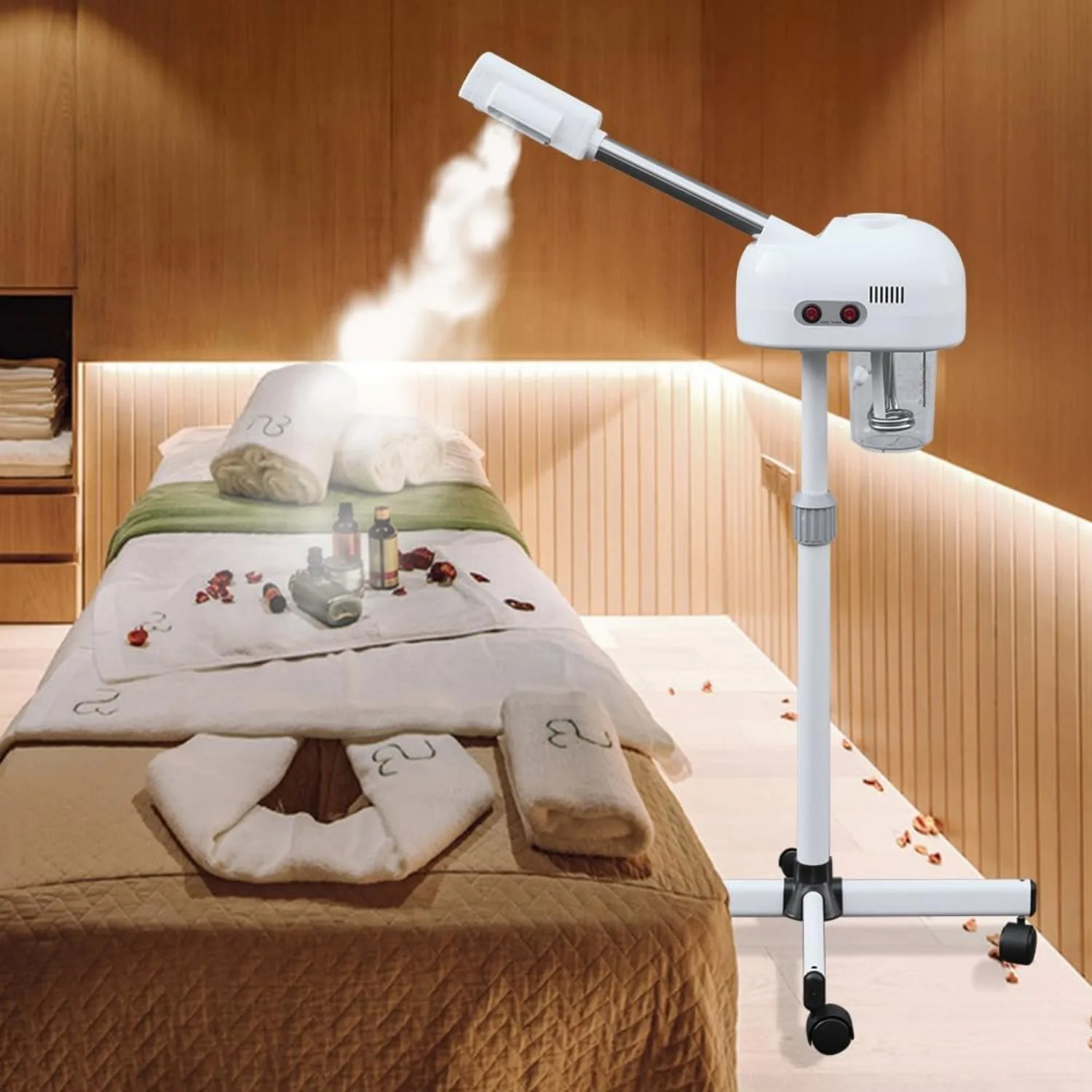Professional Facial Steamer for Beauty Salon Home Steam Machine with 360 Degree Rotating Nozzle for Cleansing Skin Unclogs Pores 250624