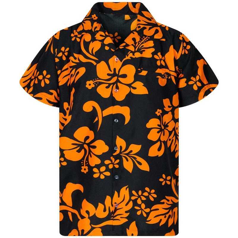 Mens shirt lapel summer short-sleeved Hawaiian personalized pattern 3D printing daily casual work vacation comfortable design W250627