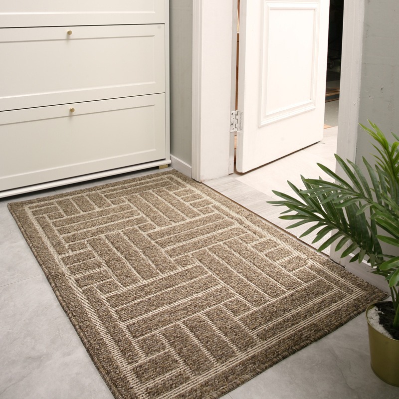 VIKAMA American Household Entrance Doorway Velvet Doormat Simple Wear-resistant Dirty Bathroom Anti-slip Foot Mat Home Decoration