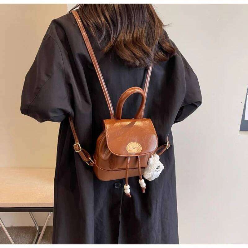 Women's Bags Designer South Korean Ins Girl Female Package New Bagpack Autumn Winter Retro Fashion Backpack Niche High-Grade Sense Crossbody Bag