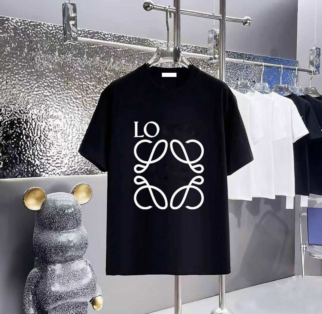 Summer casual fashion brand T-shirt designers show off pure cotton comfortable casual men's T-shirts, letter-printed round-neck short-sleeved women's T-shirts