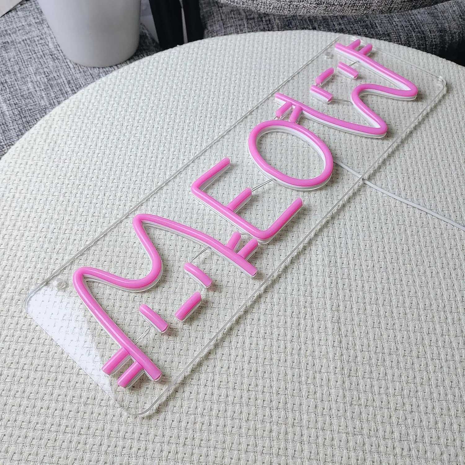 Meow Neon Sign Cat Sign LED Pink Neon Light For Wall Cat Room Decor Light Up Sign For Girl Bedroom Home Decor Gift For Cat Owner XJ250626