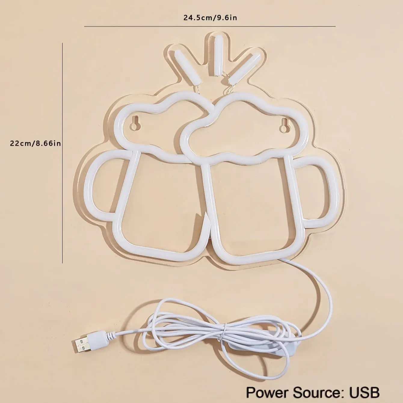 Chi-buy LED Neon Cheers USB Powered Neon Signs Night Light 3D Wall Art Bar Decor Lamp SignsXJ250626