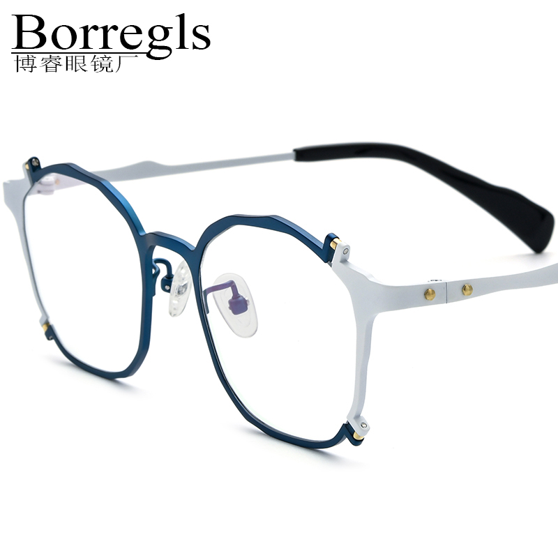 Borregls Titanium Glasses Frame Men Brand Designer Vintage Retro Square Eyeglasses High Quality Optical Japanese Eyewear 185758