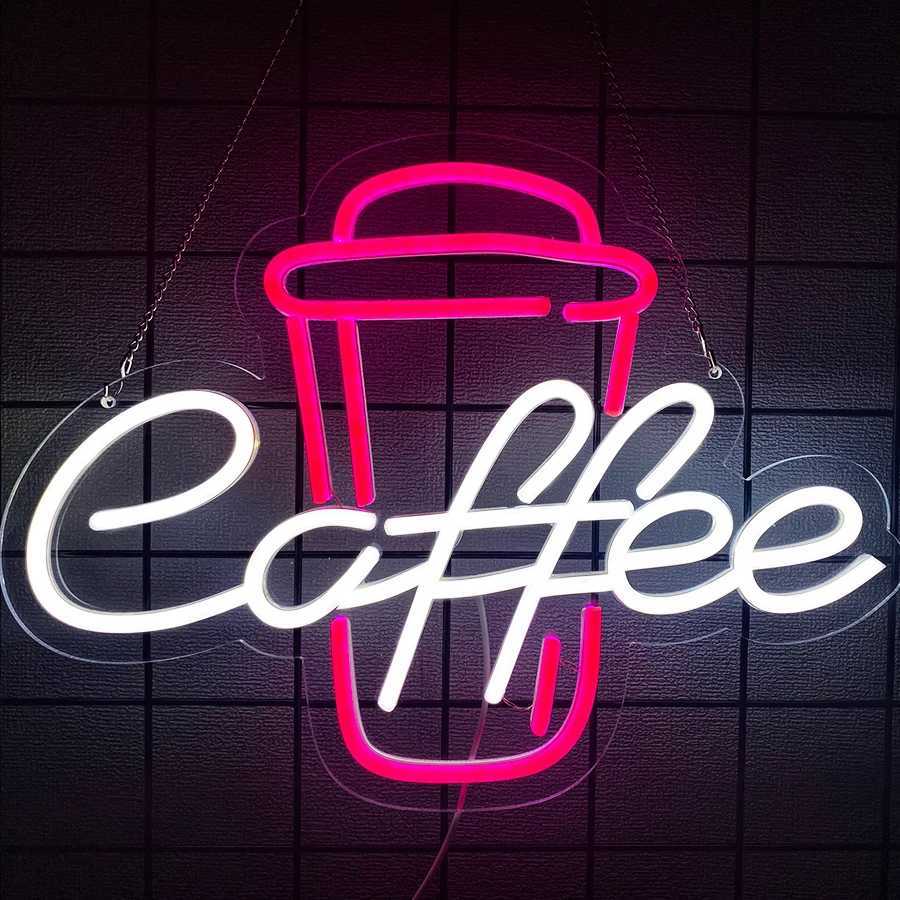 Neon Coffee Sign Coffee Cup LED Icon Handmade Used for Family Gatherings Coffee Shop Art Wall Decor USB Power Supply. XJ250626