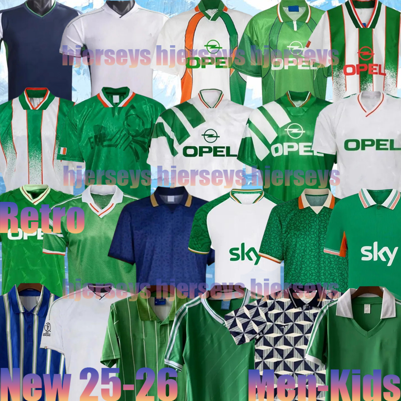 Retro 1990 Ireland Match Away 25 26 KEANE soccer jersey 88 92 94 Ireland Home classic vintage Irish McGRATH de foot Soccer STAUNTON HOUGHTON McATEER football mens kids