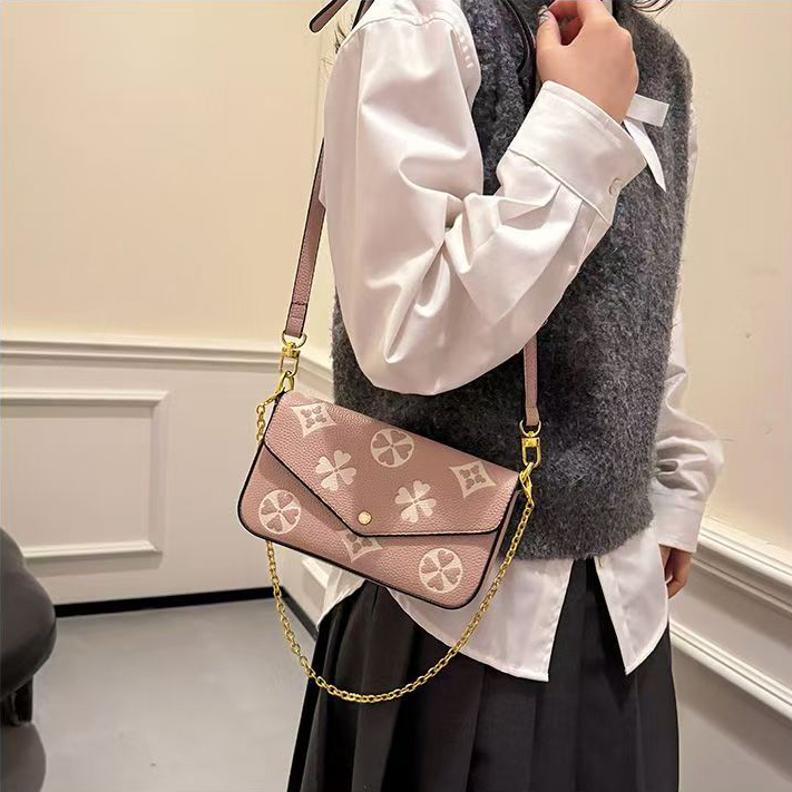 Designer Bags Fashion Shoulder Bags Underarm Bags Women's Bags Luxury Chain Leather Bags Hundreds Luxury Printed Leather Embossed Old Flower Bags