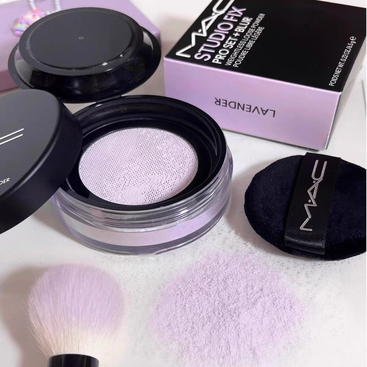 Loose Powder 6.5g Lavender Rosy Pink Flawless And Light Makeup Setting Powder Skin Smoothing Long Lasting Oil Control Brightening Matte