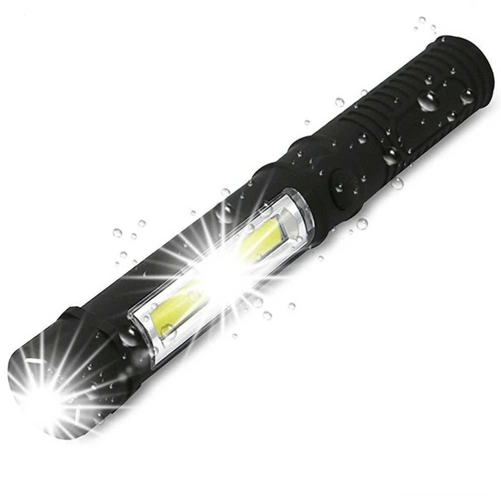 Multifunction COB LED Mini Pen Light Work Inspection LED Flashlight Stonego Torch Lamp With the Bottom Magnet and Clip W250701