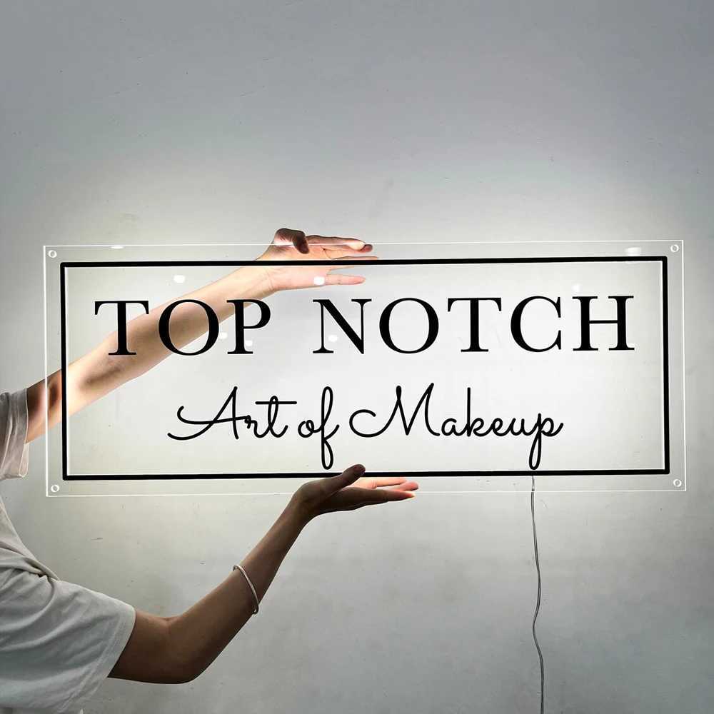 Custom Acrylic Sign Business Sign Neon Personalized Floating Metal Acrylic LED Backlit Illuminated Business Signs for ShopXJ250626