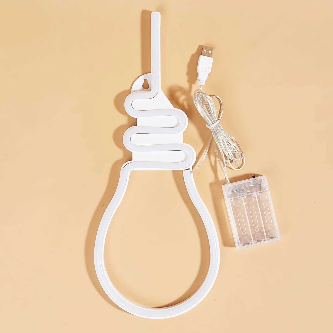 Chi-buy Lamp Bulb LED Neon sign USB Powered Or Battery Power Supply Neon Signs Night Light For Bedroom Living Room Decor Lamp XJ250626