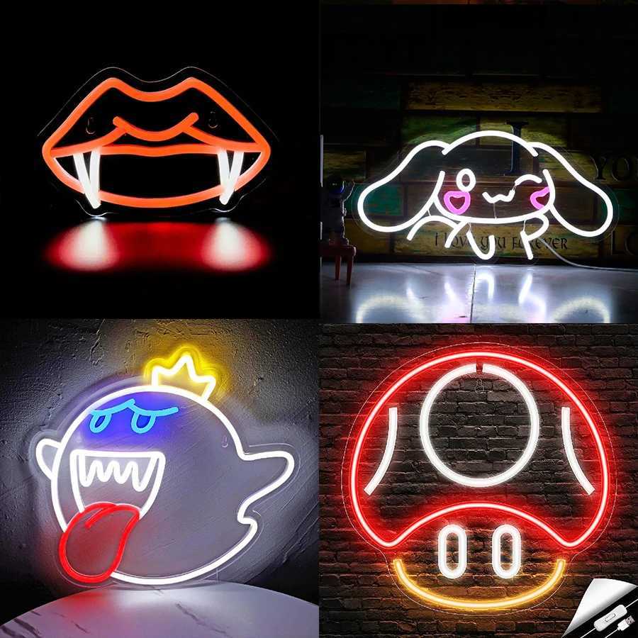 Neon Sign The Ghost Face LED Neon Light Lamp Acrylic Sign for Game Room Decor Gaming Light Accessory Gifts for Boy Room DecorXJ250626
