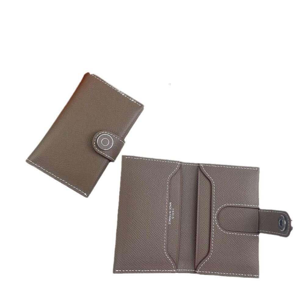 Elephant Gray EV Litchi Texture Compact Portable Practical Exquisite RMS Card Holder for Women wallet designer