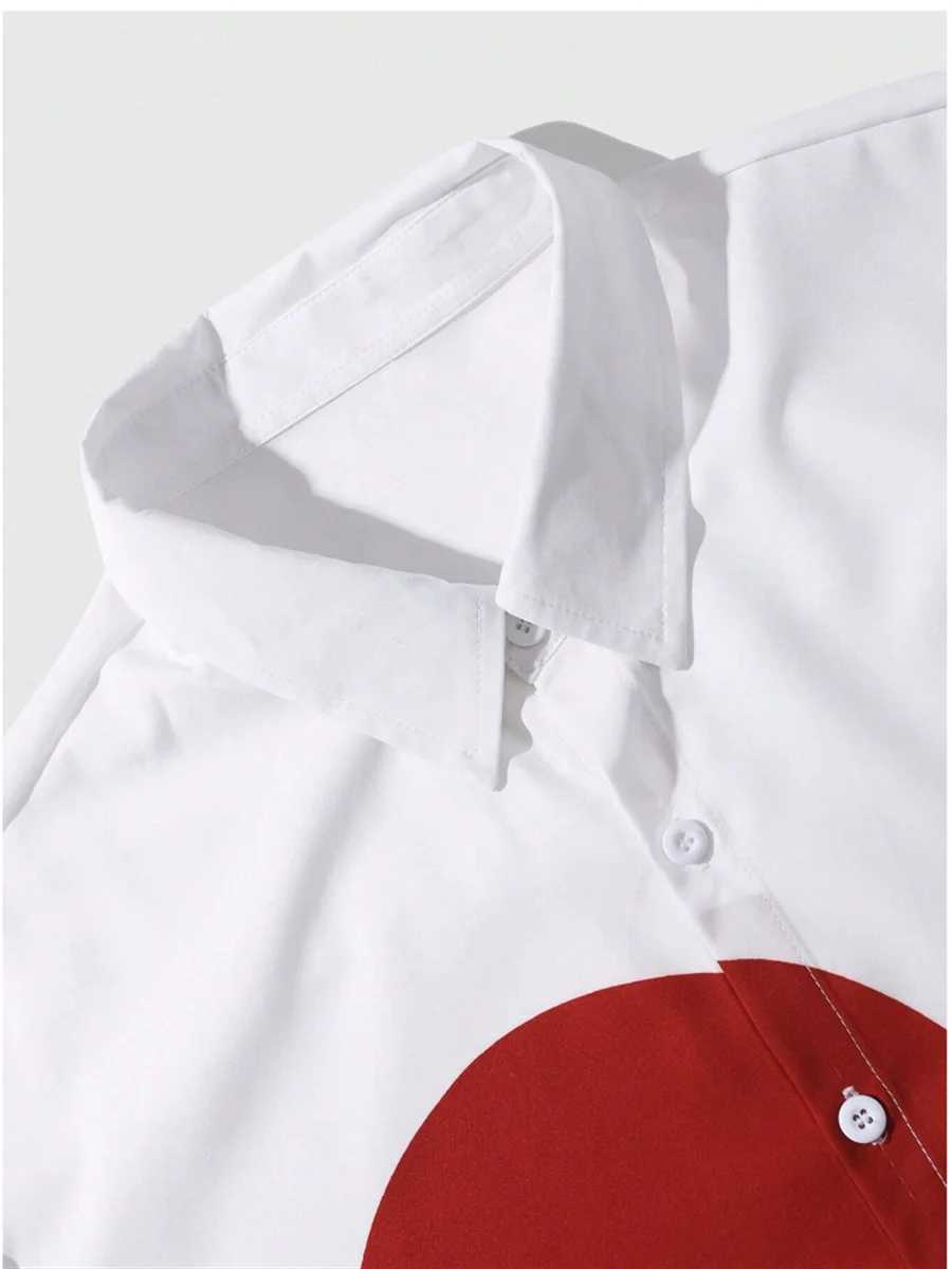 2025 Summer Shirt Men Hawaiian Men Short Sleeve Love Button Lapel Shirt Print Men Beach Travel Leisure Oversized S-5XL W250627